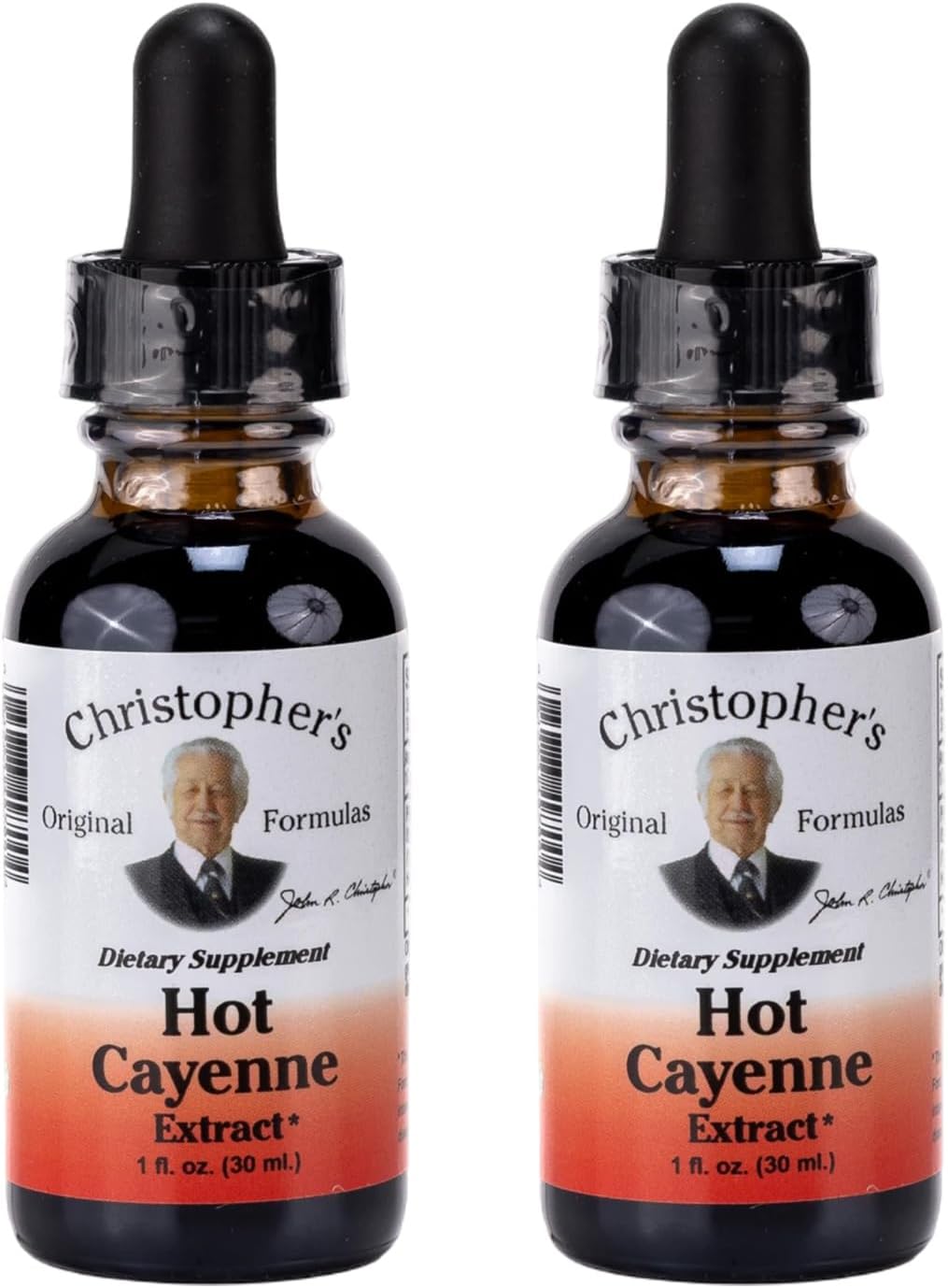 Hot Cayenne Extract, 1 fl oz - Natural Herbal Supplement - Pack of 2