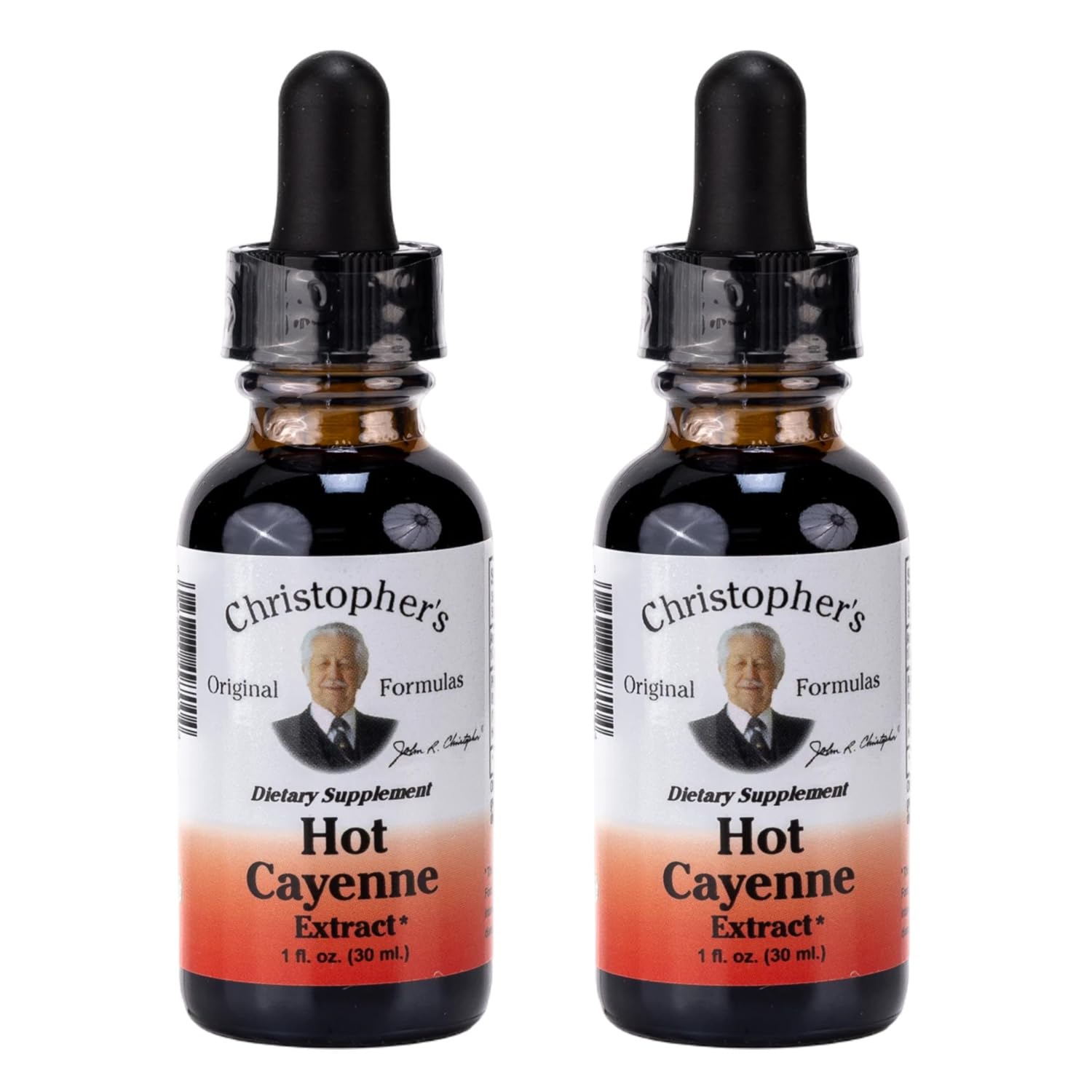 Christopher's Original Formulas Hot Cayenne Extract, 1 fl oz - Natural Herbal Supplement - Pack of 2
