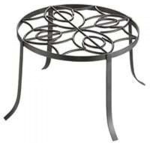 MINTCRAFT W52873-3L Soporte para plantas de hierro negro, 12 pulgadas