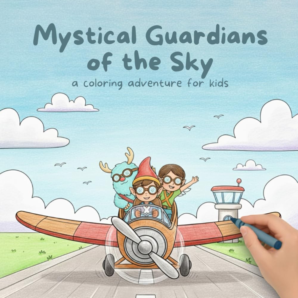 Mystical Guardians of the Sky: a coloring adventure for kids