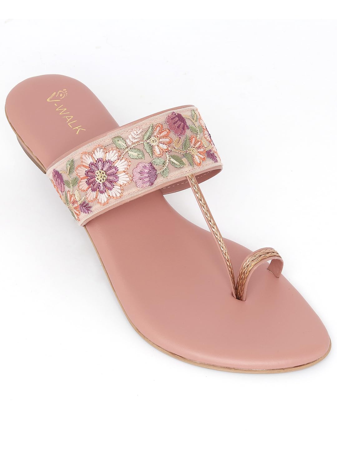 V-WALK Floral Embroidered Ethnic Slip-ons Flat Sandals for Women | Easy-To-Wear Slipon Flats | College, Office, Shopping, Outdoor, Ethnic & Fashion Sandals | Big Sizes Only (43 to 47) | Peech (B0D4666YLL) Amazon Price History, Amazon Price Tracker