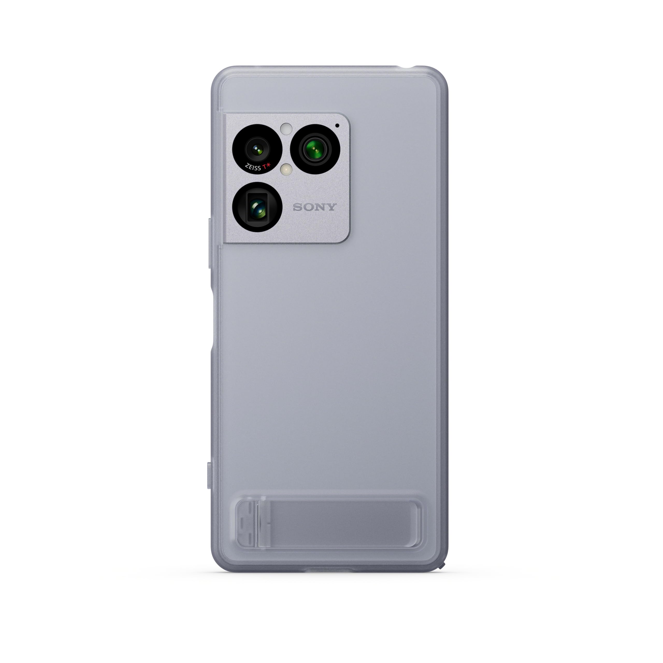 Funda para el teléfono Xperia 1 VIII: Funda Elegante con Soporte, protección, Recortes precisos, diseño de Perfil Fino y Mejor Agarre - Plata Iolite