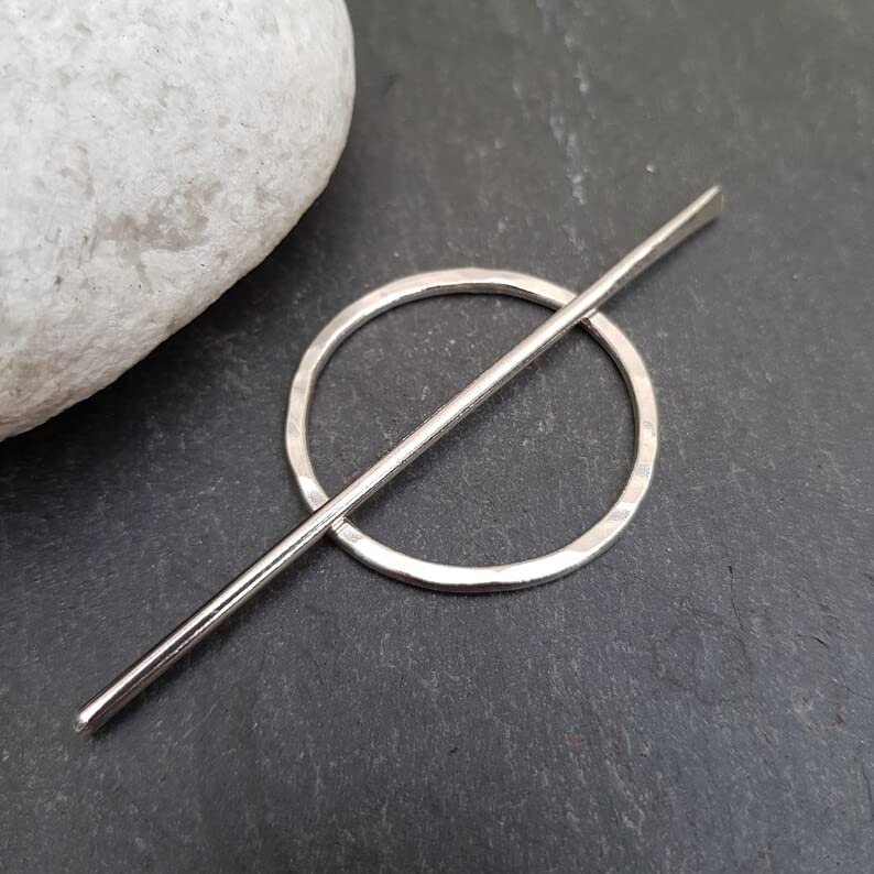 925 Sterling Silver, Sterling Silver Hair Pin, Shawl Pin, Boho Style, Jewelry For Her, Versatile Open Circle Hair Accessory, Hair Jewelry, Pin For Hair, Perfect for summer Hair clip, Gift For Her