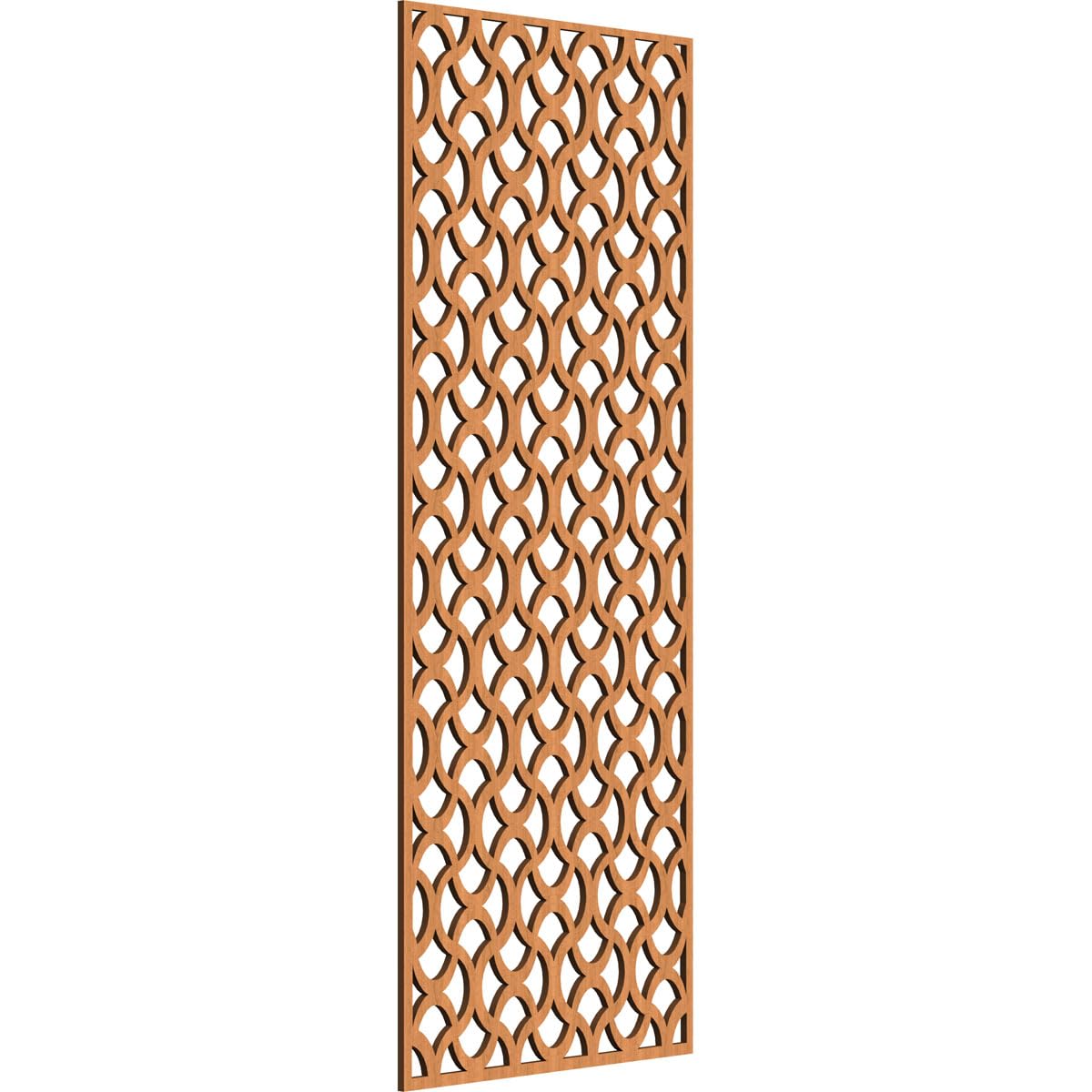 Resort Decorative Pierced Fretwork Wood Wall Panels, 23 3/8"W x 59 3/8"H x 3/8"T, Cherry