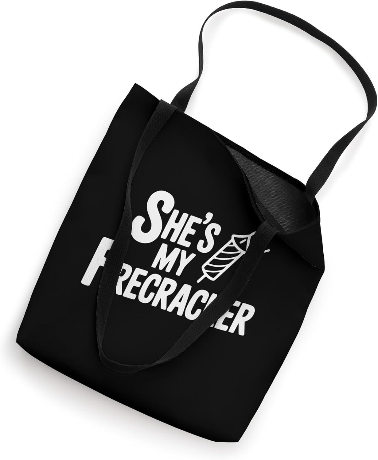 She's My Firecracker Girlfriend for Independence Day Tote Bag