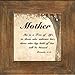 Mother Inspirational Saying Framed Gift(BR)for Encouragement and Appreciation For Mother's Day, Valentines Day, or Birthday. Easel Back for Desktop Standing.
