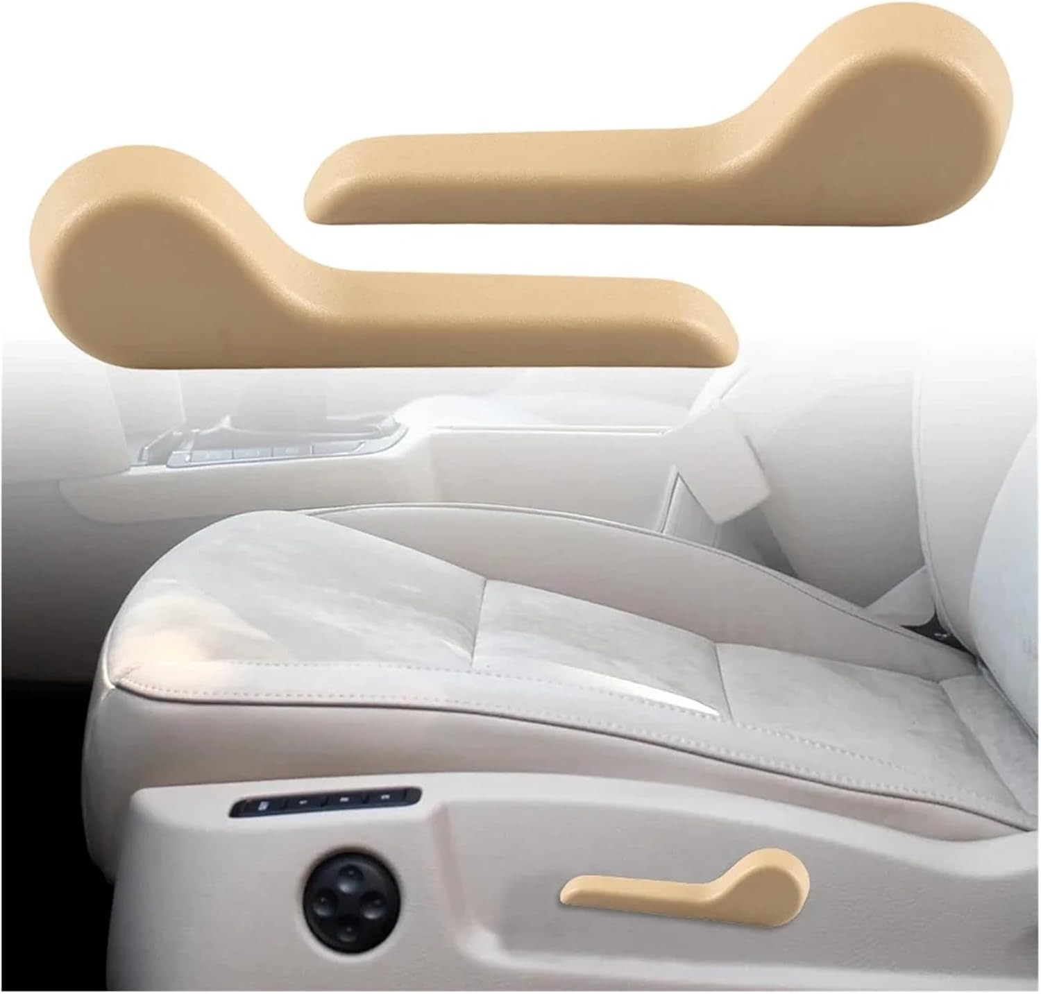 1Pair Fit for Seat Adjust Lever Pull Handle Replacement Fit for Chevy Silverado Fit for GMC Sierra Yukon Both Side Front(Black 1 Pair)