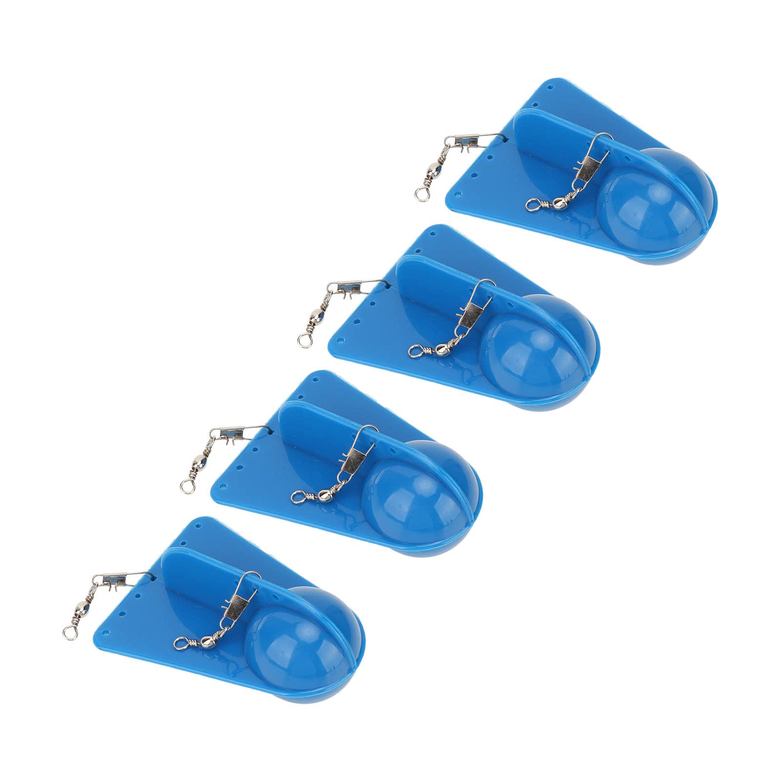 Kuuleyn Fishing Trolling Diving Board, Fishing Accessory, 4PCS Fishing Diving Board Blue Plastic Round Belly Fishing Trolling Diving Board Tool for Boat Fishing Deep Sea Fishing