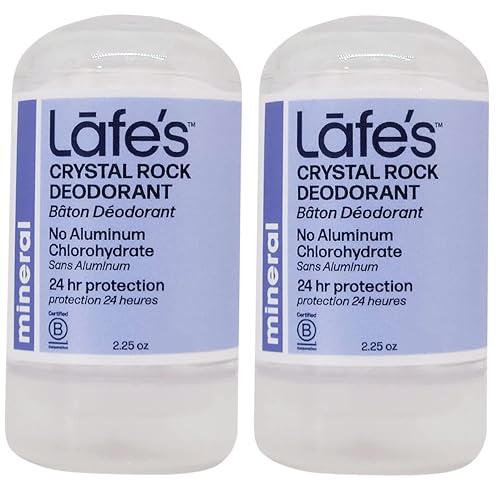 Lafes Desodorante natural Desodorante de roca de cristal sin perfume para mujeres y hombres vegano libre de crueldad sin gluten sin parabenos y sin Lafes Desodorante natural Desodorante de roca de cristal sin perfume para mujeres y hombres vegano libre de crueldad sin gluten sin parabenos y sin