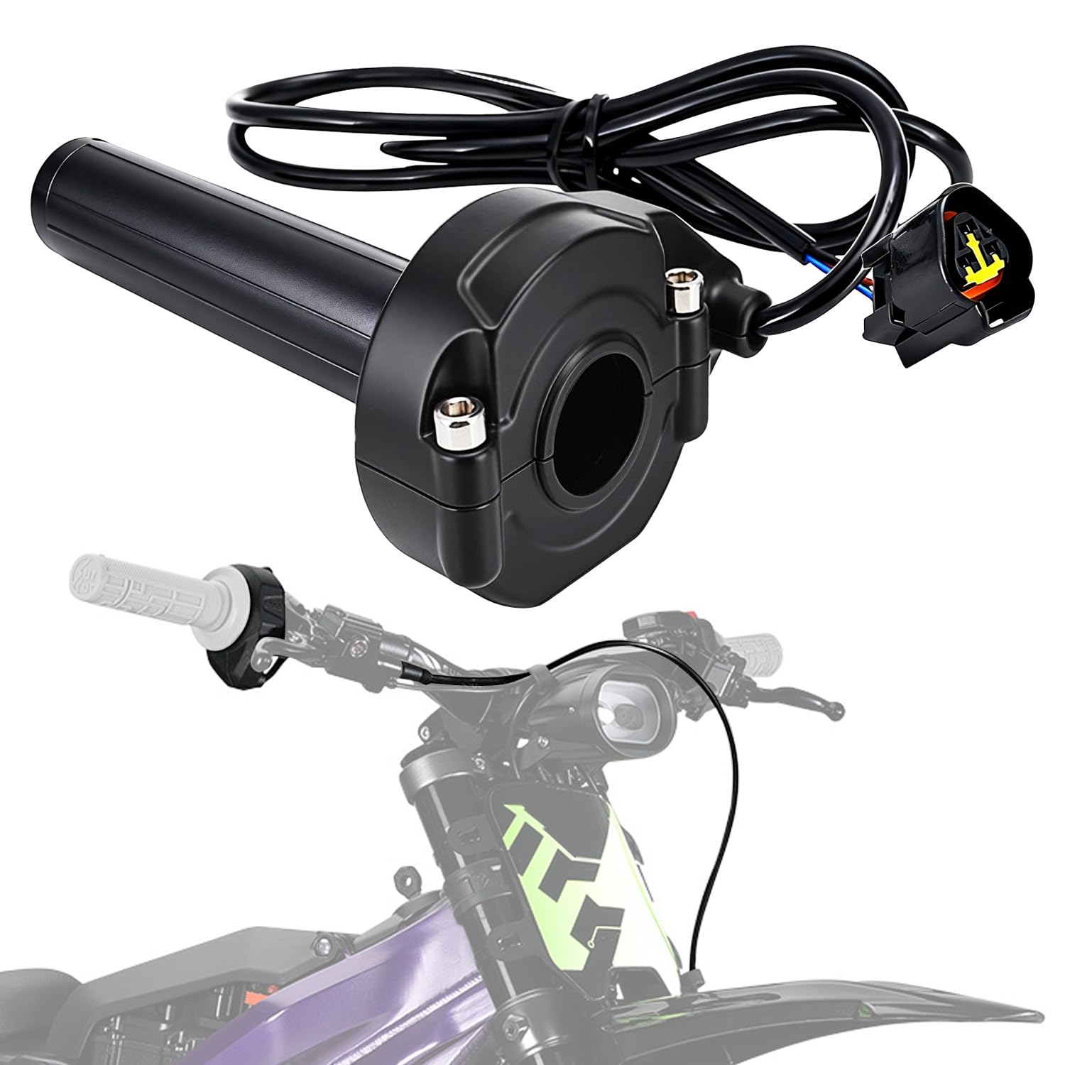 Dirt Bike Throttle Grip,Motorcycle Accelerator Twist Speed Throttle Grip Twist Throttle Accelerator Handle Grips for Sur-Ron X/S Electric Bike