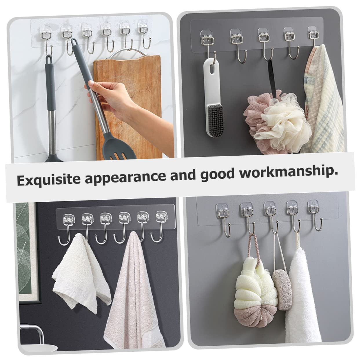VASDEV 16 Piezas de Ganchos de Pasta Fuerte para Colgar Sombreros, Ganchos de decoración, Ganchos de Metal, Colgador de Pared para Ahorrar Espacio, Adhesivo para Colgar en la Pared, Sopor