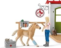 SCHLEICH Farm World Állatorvosi Rendelő Játékszett 43 Darabos - Állatorvossal, Lófigurával és Háziállatokkal, 3-8 Éves Gyerekeknek 9