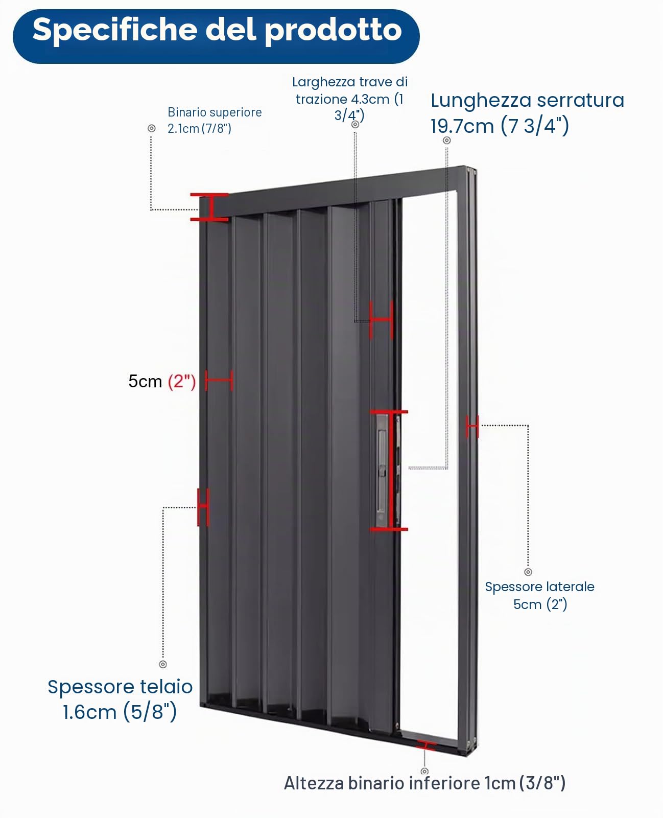 Porta a Soffietto Porta a Soffietto Grigia per Esterni in Alluminio, Porta Scorrevole a Soffietto con Telaio e Binario, Camera da Letto/Cantina/Soffitta Kit di Ferramenta a Soffietto(28x80in(71x20