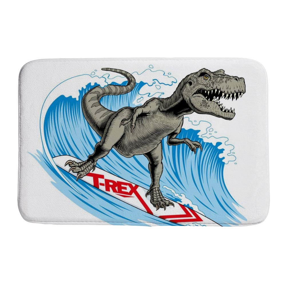 Tapis de bain dinosaure pour éviter les glissades et absorber l'eau à la sortie de la douche