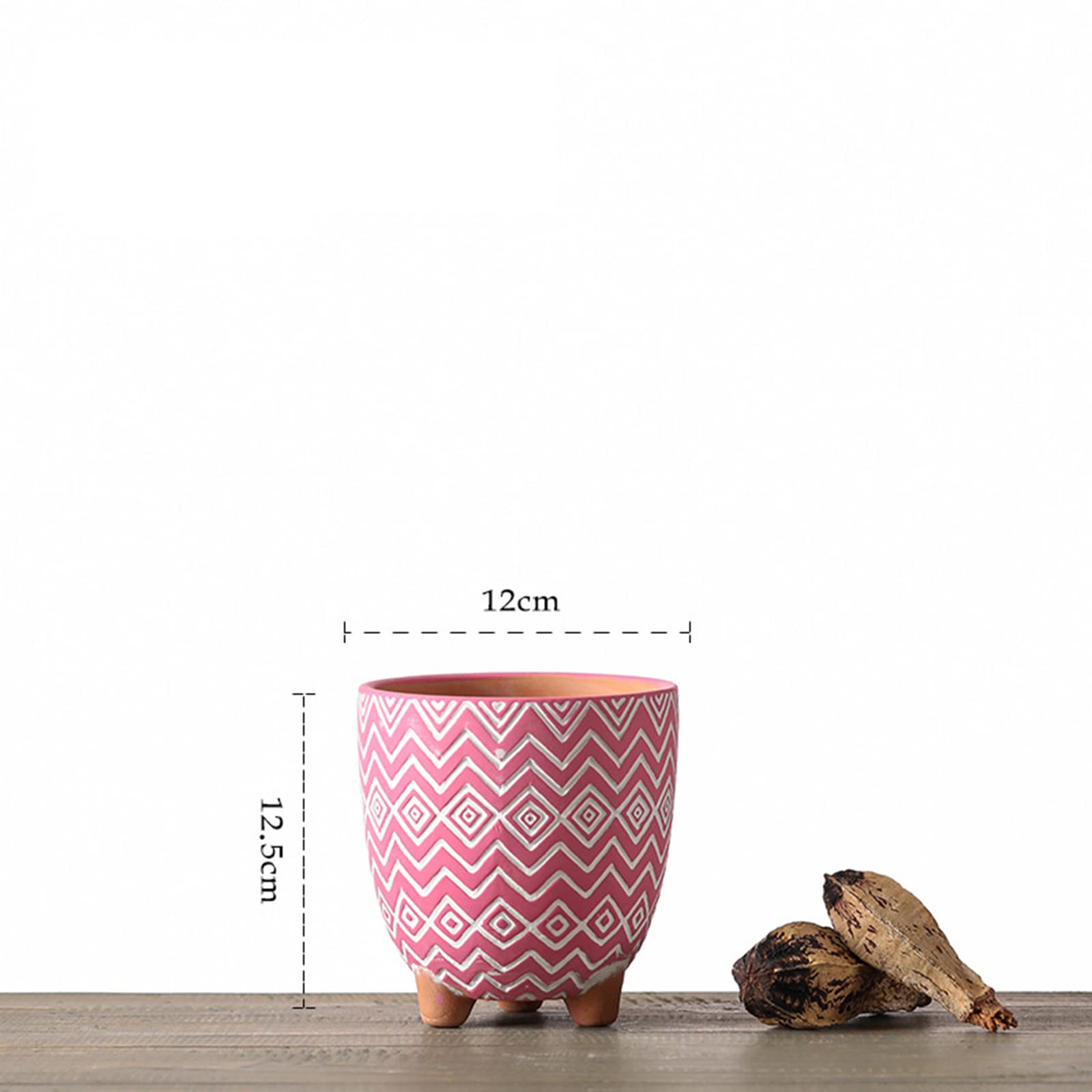 Amazon.co.jp: AXOINLEXER 三本足の幾何学模様の植木鉢、屋内外の庭の