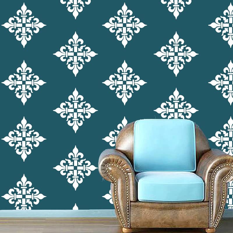 ARandNJ Painting Wall Stencils Pack of 2 (Size- 13X13 Inch) Pattern Theme - Floral Border DIY Reusable Design Suitable for Home Wall Decor (B0BXXHP1DV) Amazon Price History, Amazon Price Tracker
