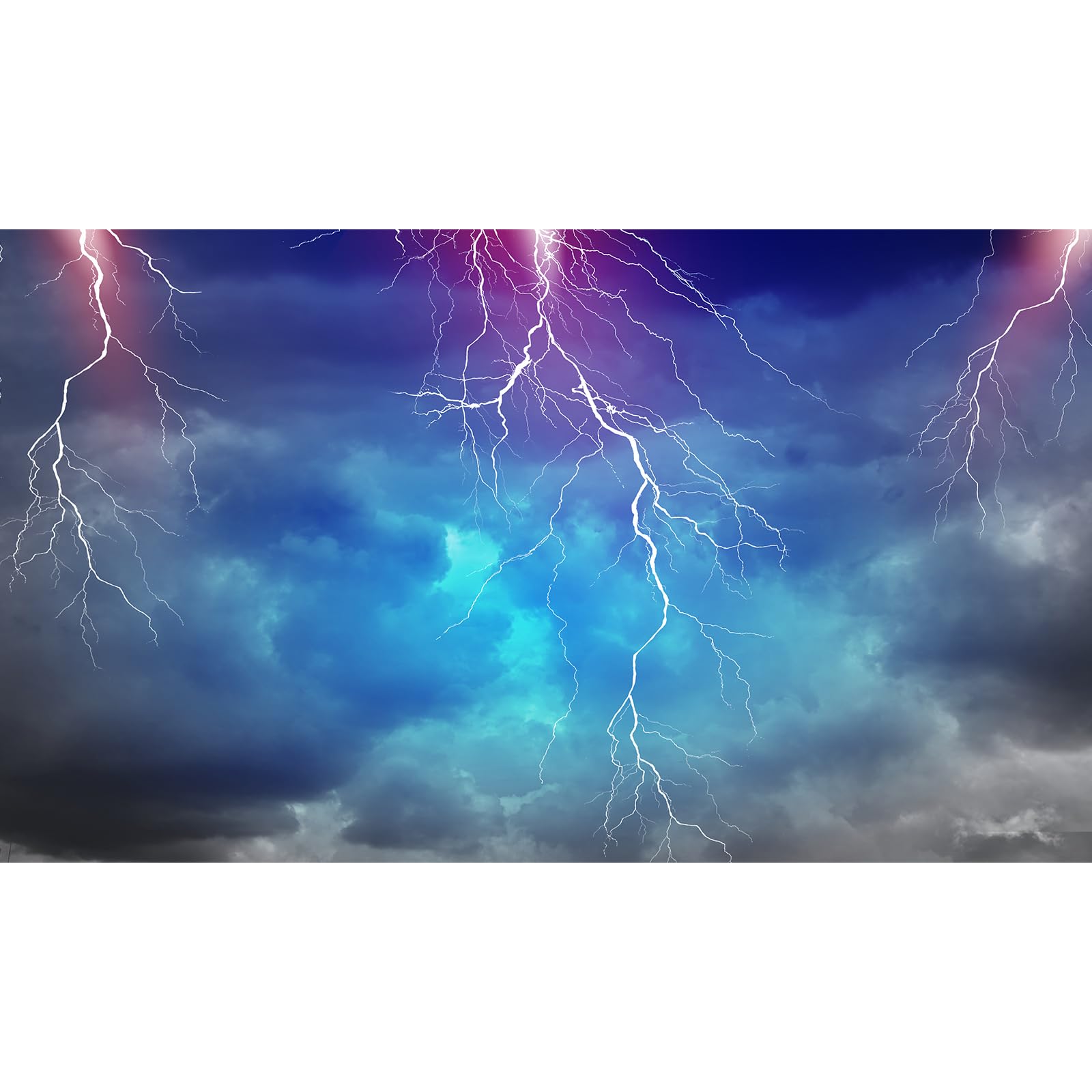 Stormy Sky Aquarium Background Dark Cloudy Lightning Flashes Night Sky Fish Tank Background Lightning Thunder Cloudy Sky Reptile Tank Background Hurricane Tornado View Terrarium Background 72x18in