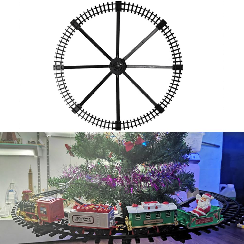 Coffret Train de Noël Lumières Électriques Sons 89 X 89 Cm | Jouet de Voiture Ferroviaire électrique, ABS, Décoration de Noël, Affichage pour la Maison, Piste Modulaire, 4 Piles AA Non
