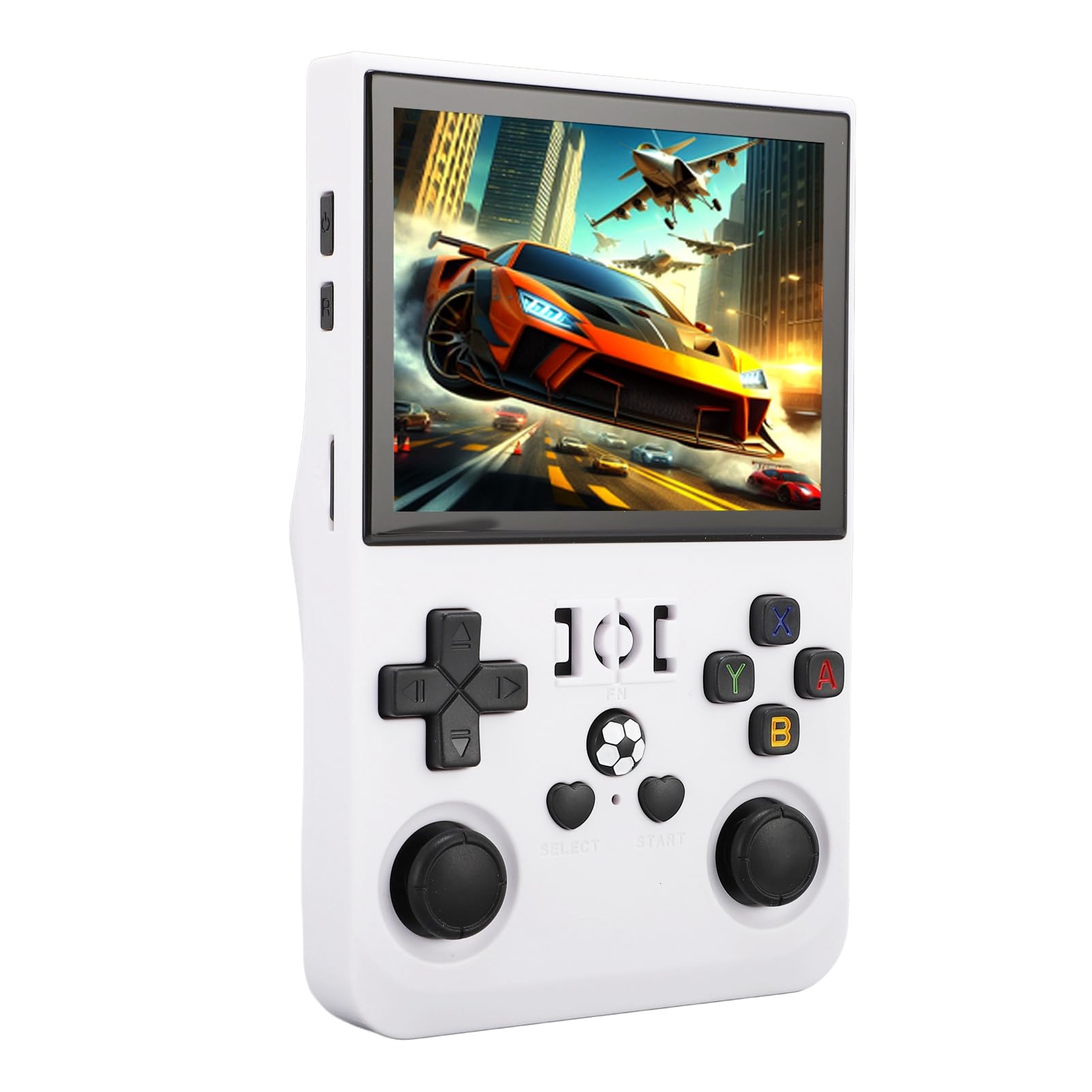 Console portatile per videogiochi, lettore di giochi retrò compatto a doppia piattaforma con schermo IPS da 4 pollici, oltre 18.000 giochi, chip RK3326, batteria da 4000 mAh, (128GB)