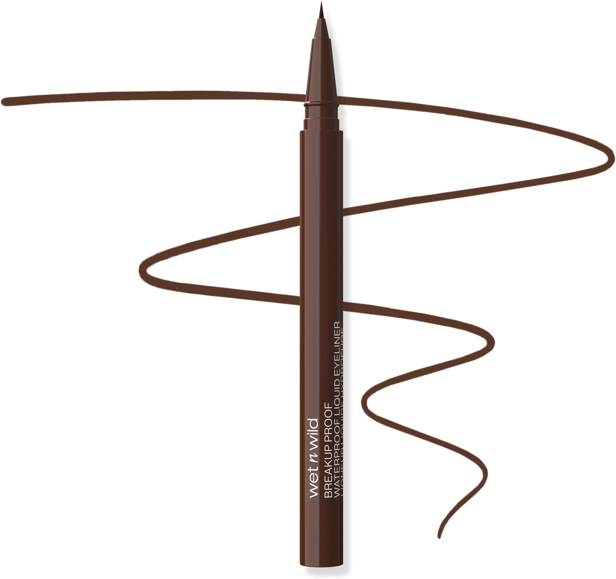 Mega Last Breakup Proof Liquid Eyeliner - Ultra-Fine Brush, Waterproof, 16-Hour Long-Lasting Wear - Cruelty-Free & Vegan - Brown