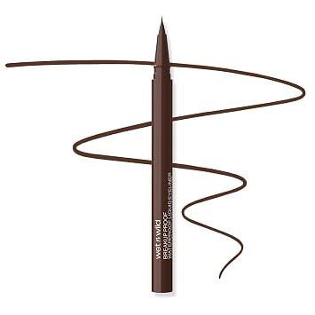 wet n wild Mega Last Breakup Proof Liquid Eyeliner - Ultra-Fine Brush, Waterproof, 16-Hour Long-Lasting Wear - Cruelty-Free & Vegan - Brown
