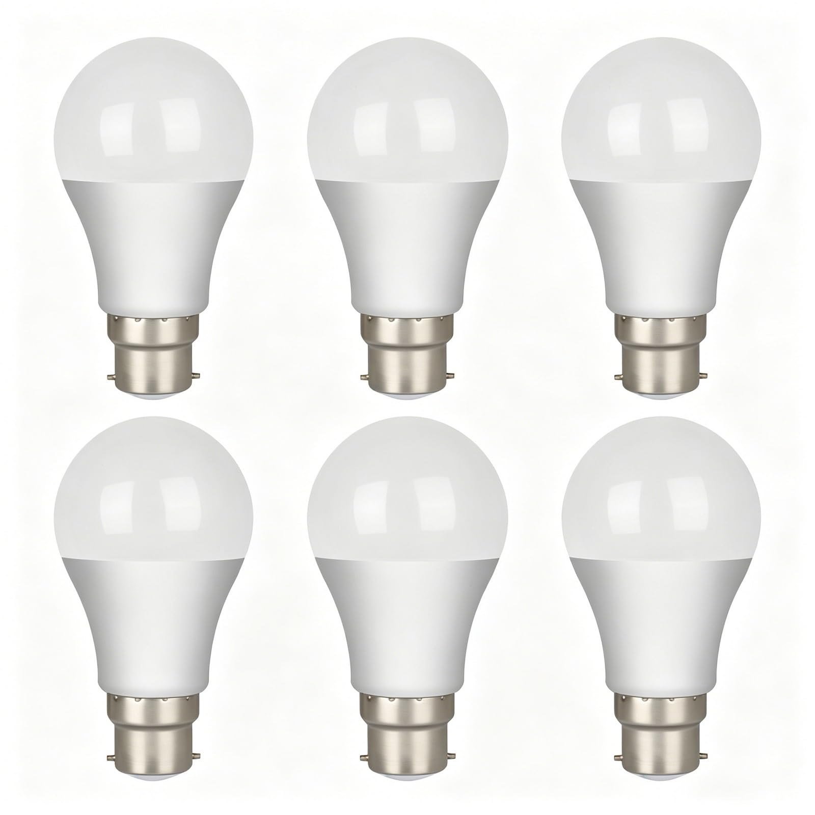 Ampoule LED B22 Culot à Baïonnette 9W (Équivalent 90W) Sans Scintillement Économie d’Énergie IRC>80 Non Dimmable pour Salon Plafonnier Ventilateur de Plafond(Warm White 3000K,6 Pack)