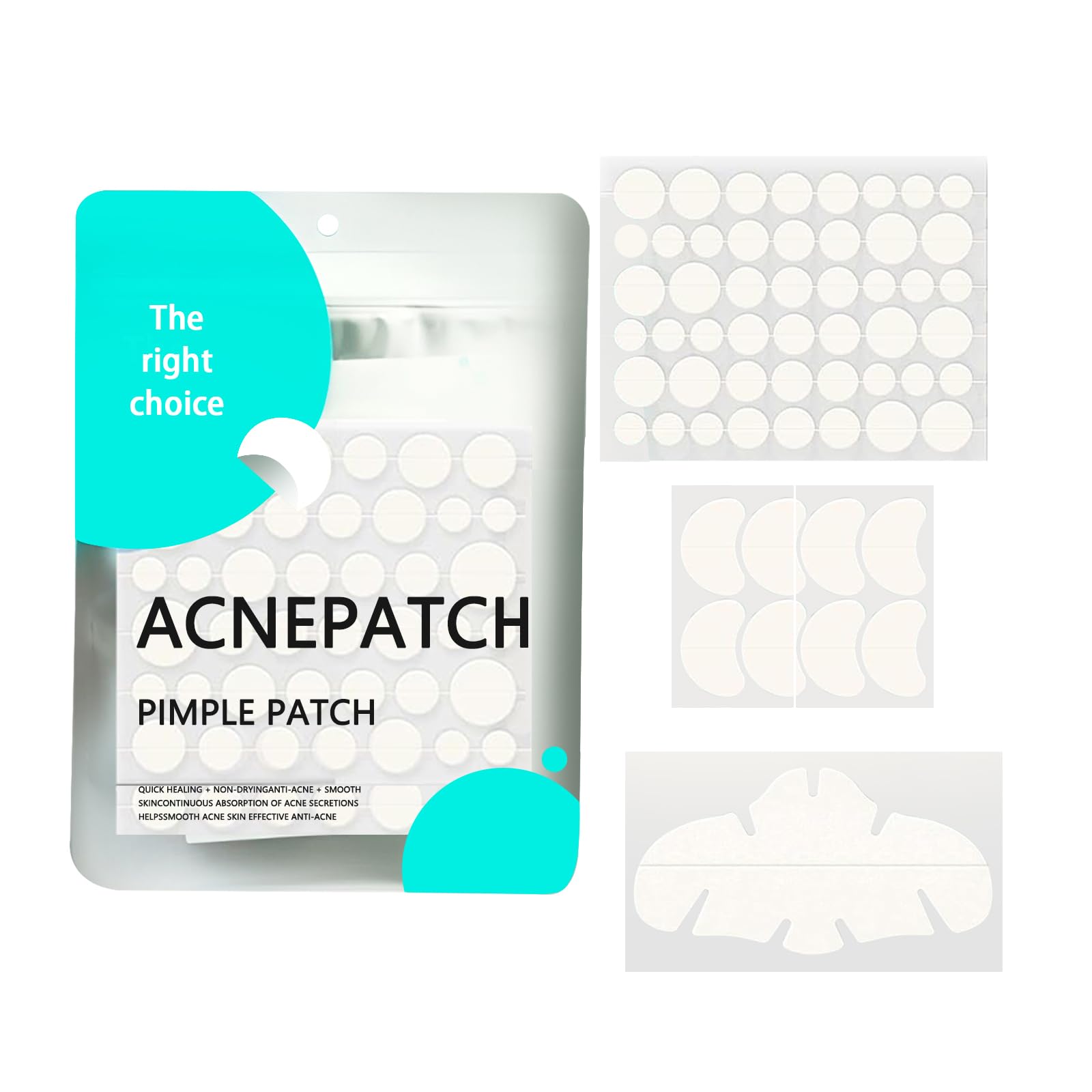 Hydrocolloid Acne Pimple Patch for Covering Zits and Blemishes Spot Stickers for Face and Skin Large Pimple Patches