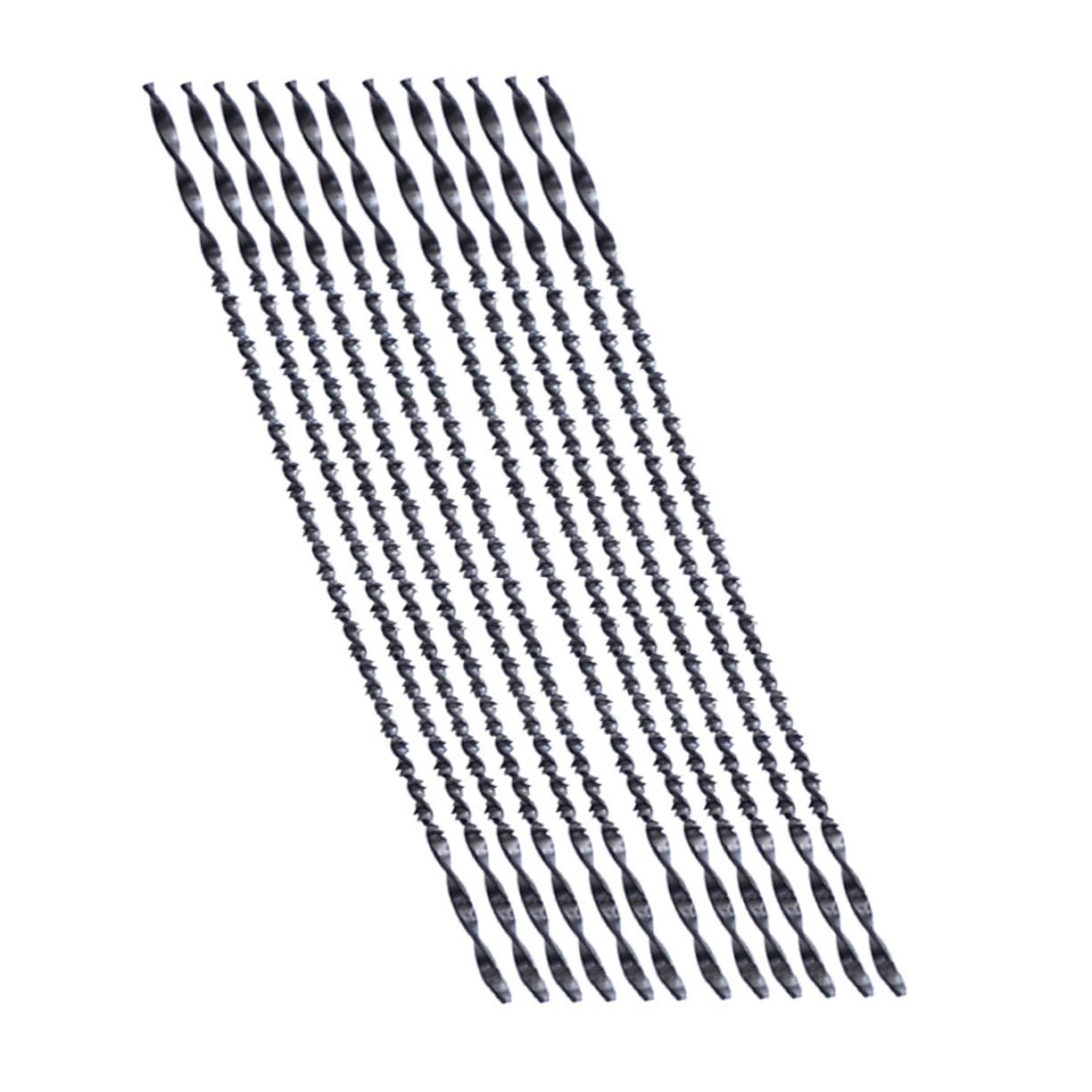 NUOBESTY 12pcs Mini U-Shaped Spiral Saw Blades for Woodworking High Hardness Cutting Accessories Easy to Install Jigsaw Blades for Projects