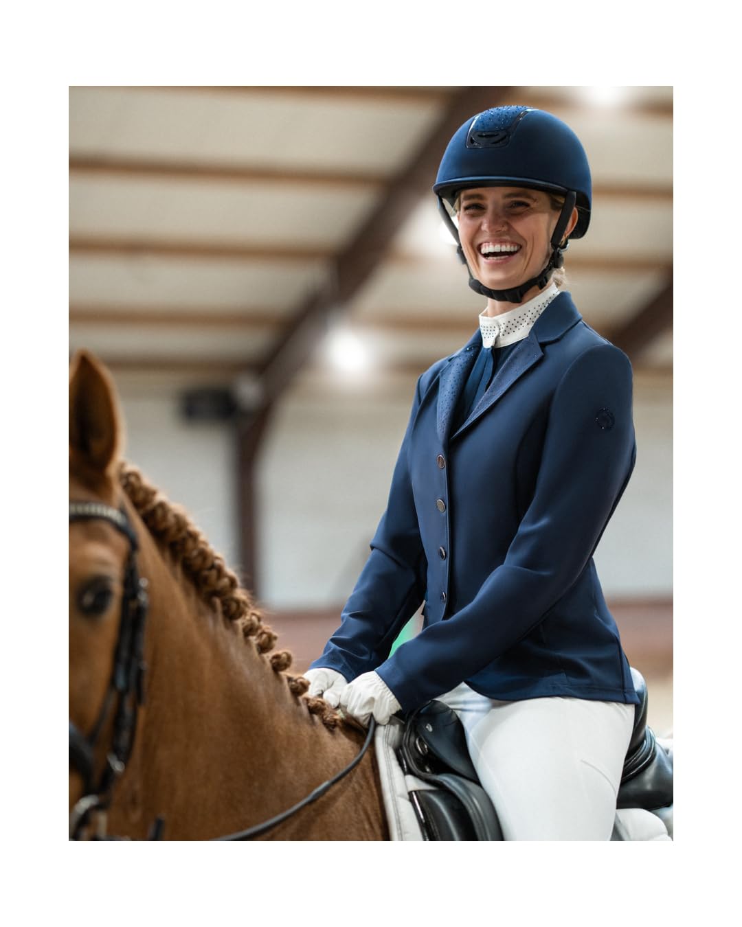 Equiva Damen Turnierjacket Frankfurt, Elegantes Reitsakko mit taillierter Passform, atmungsaktiv und bewegungsfreundlich, ideal für Turnier und Wettkampf
