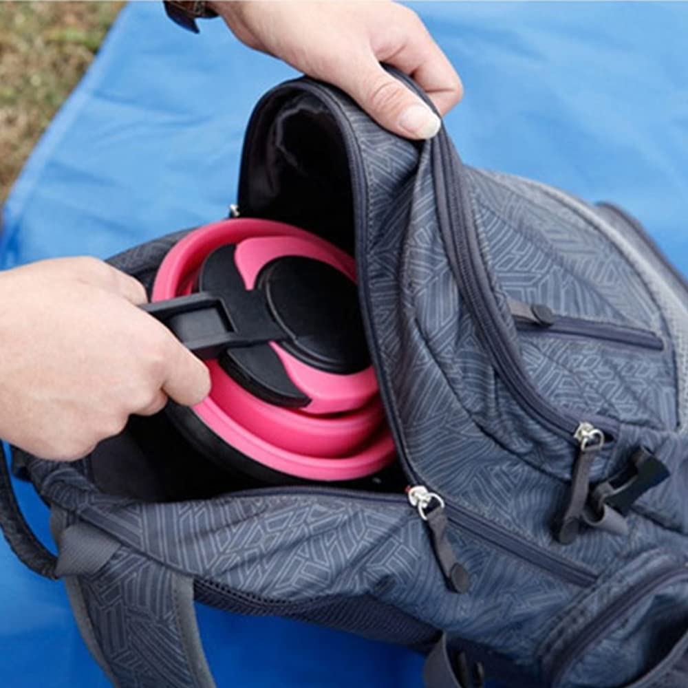 Bouilloire Portable en acier inoxydable silicone pliable pliable eau bouilloire de camping en plein air Randonnée à partir de 1,5L bouilloire à thé pliante Bouilloire Electrique (Size : Green)