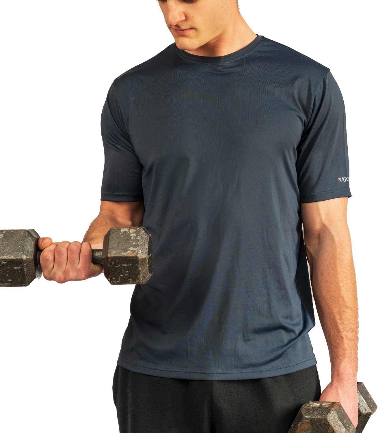 BUILTCOOL Men’s Crew Neck Shirt – Quick Dry Shirts for Men, Instant Cooling Moisture Wicking, UPF 50 Sun Protection - Image 4