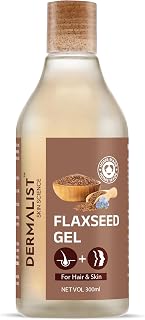 Dermalist Flaxseed Gel For Hair & Skin Frizz-Control Smoothening Moisture Rich Soft Long Hair For All Skin & Hair Types Me... Price In India