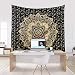 Madhu International Exclusive Black Gold Mandala Tapestry, Bohemian Gold Mandala Tapestries, Queen Size Mandala Wall Hanging Throw Home Decor