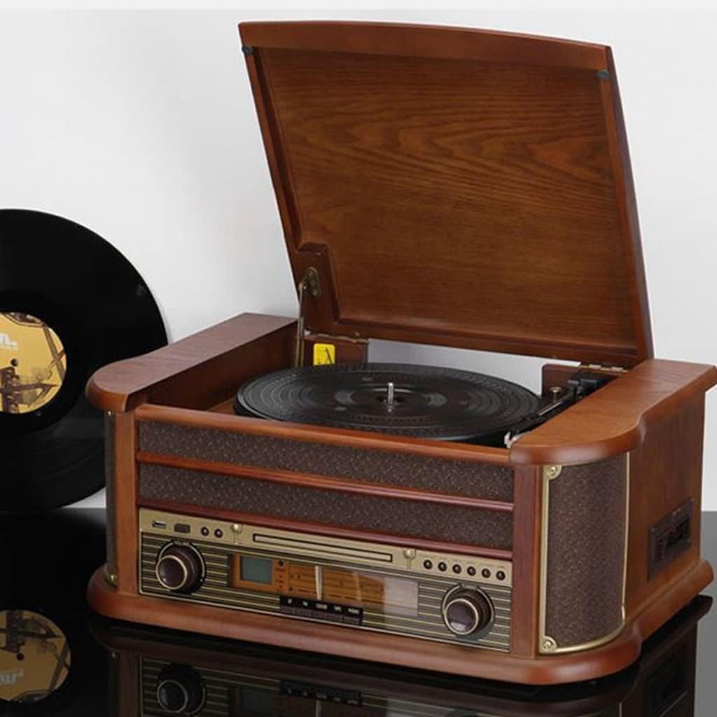 Retro Phonograph Speaker Upgrade Version Audio Lp Vinyl Record Player Cd Vintage Record Player
