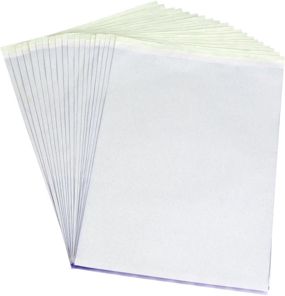 Tattoo Transfer Paper, 25 Sheets Tattoo Stencil Transfer Paper for Tattooing, A4 Size,4 Layers DIY Tattoo Tracing Paper for Tattooing to Skin Tattoo Transfer Kit Tattoo Supplies