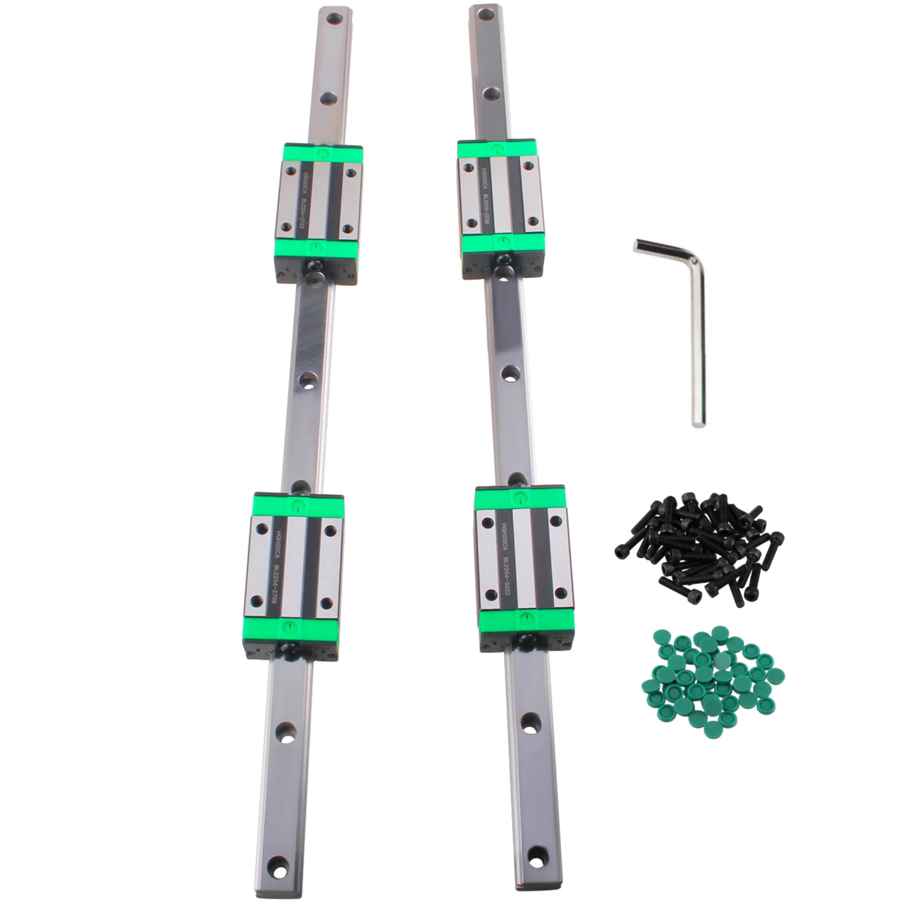 ANWOK 2Pcs Linear Rail HGR20-1200mm 4Pcs HGH20CA Square Type Carriage Bearing Block Linear Guide Rail Set Slide Guide Rod Overall Length 47.2 inch(1200mm) CNC 3D Printer (BDRF055263AU4V6KU17DZZKE) — Amazon image 12