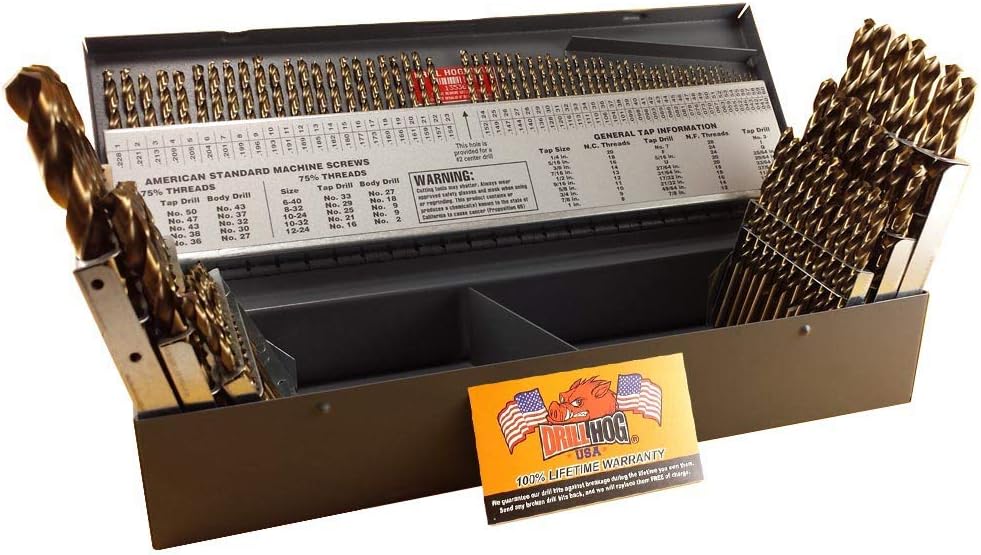 Super Cheap 🛒 Drill Hog 115 Pc Drill Bit Set Cobalt M42 Fractional Letter Number