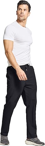 Miniatura 4 de Tansozer Men's Sweatpants Zipper Pockets Hiking Pants Lightweight Quick Dry for Athletic Jogging Workout Running Gym Travel