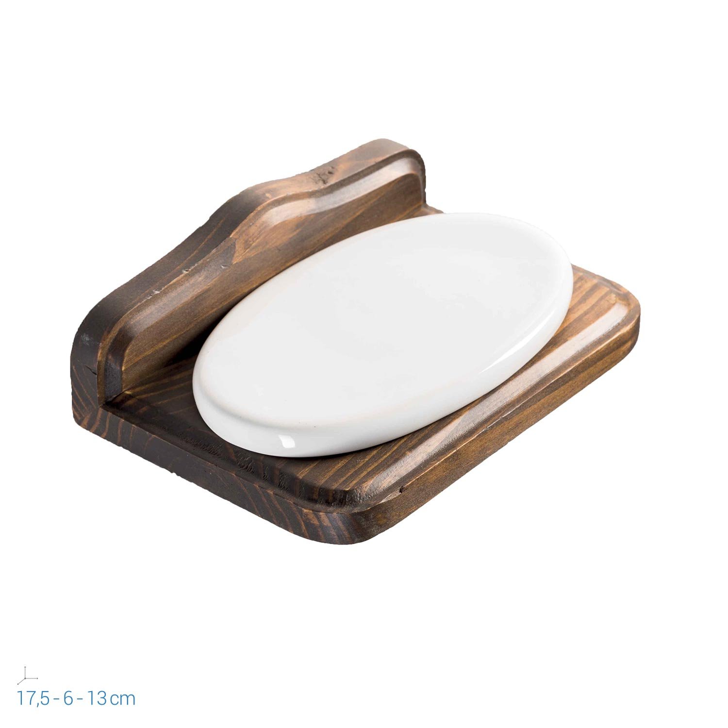METAFORM Azimuthshop 065406 - Jabonera de Madera Envejecida para baño