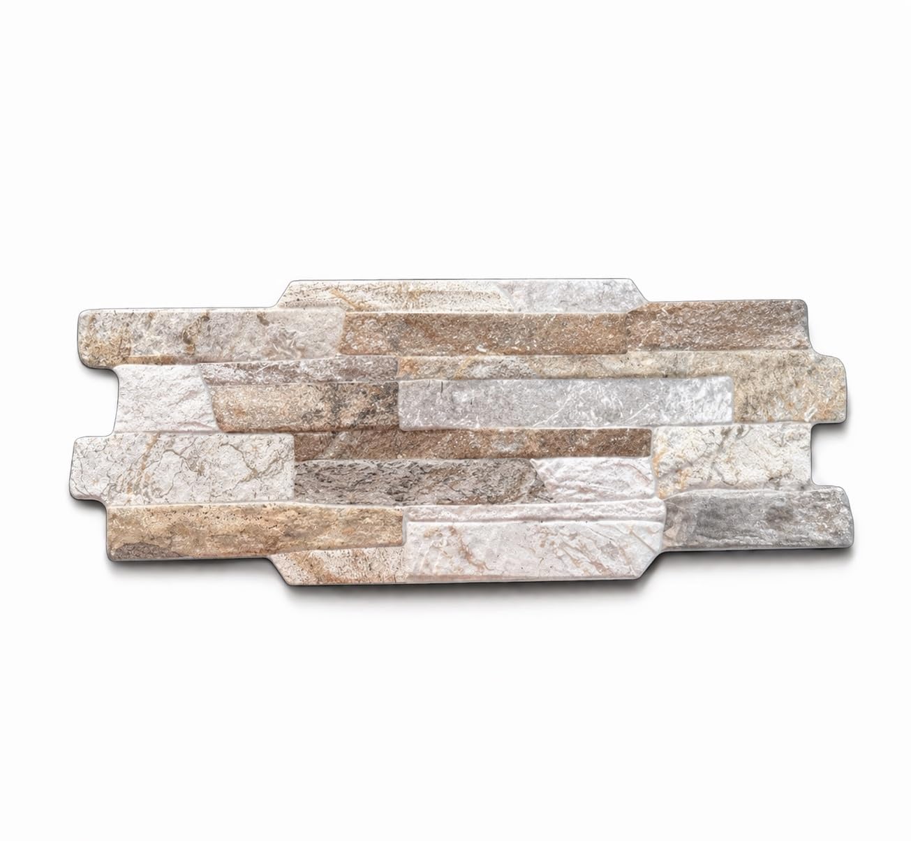Stock Ceramiche Piastrella Mattonella Gres Porcellanato Effetto Pietra, 16 x 40 cm, 14 Pezzi, 0,90 mq, per Rivestimento Interno/Esterno
