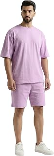 Kvetoo Men Cotton T Shirt and Shorts Set Co Ord Set for Men Summer Casual Lounge Wear Gym Workout T Shirt Shorts Combo Hal... Price In India