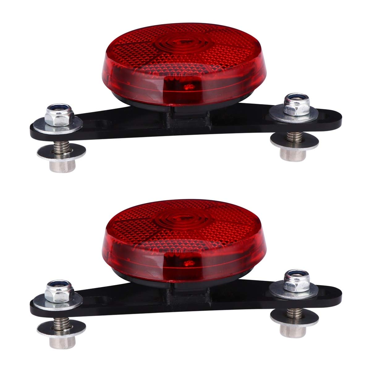Sosoport 6piezas Luz De Advertencia Trasera para Bicicleta Lámpara De Señal Multifuncional Led Rojo Fácil Montaje Ahorro Energético del Compatible Bicicletas De Montaña y Urbanas