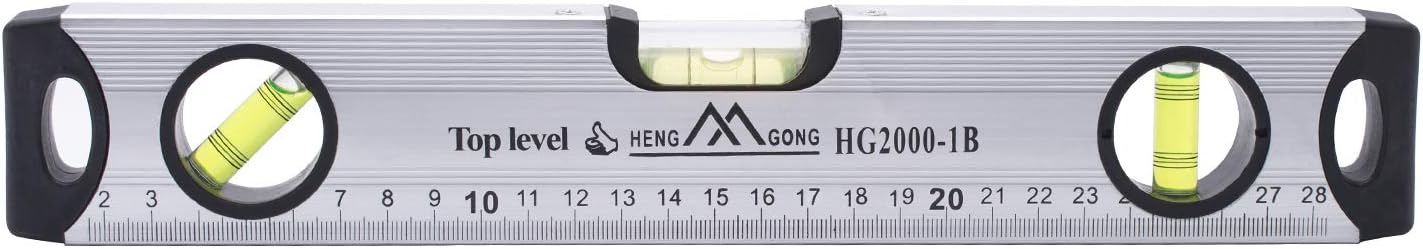 Convy GJ-0165 Level 28 cm Aluminum Alloy Magnetic Torpedo Level Plumb/Level/ 45°, Metric Rulers