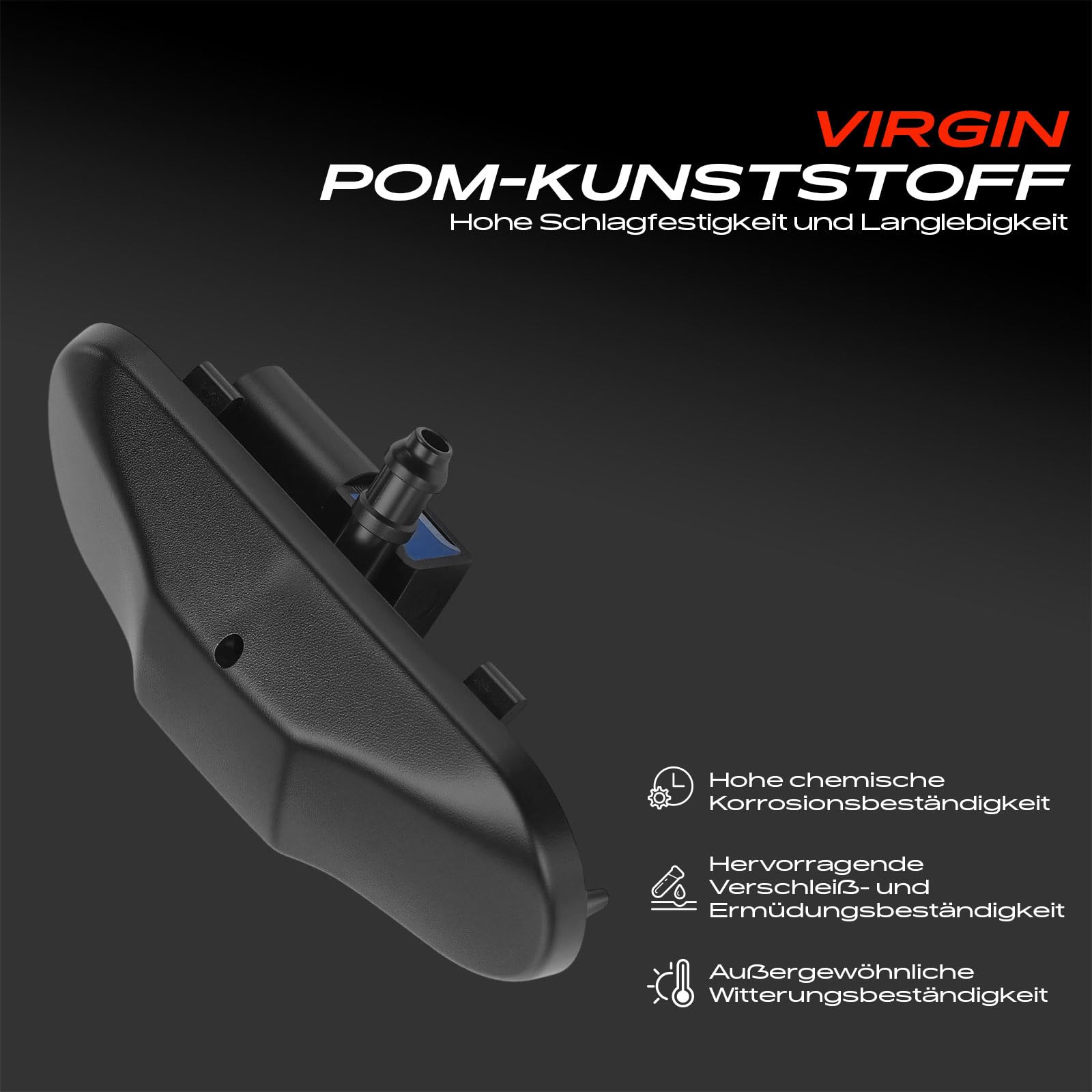 Frankberg 2x Ugelli dell'acqua di lavaggio Ugello di spruzzo parabrezza Anteriore L+R Compatibile con P.a.s.s.a.t Variante 3G5 CB5 Golf VI 5K1 Golf V Replace# 2KD955986