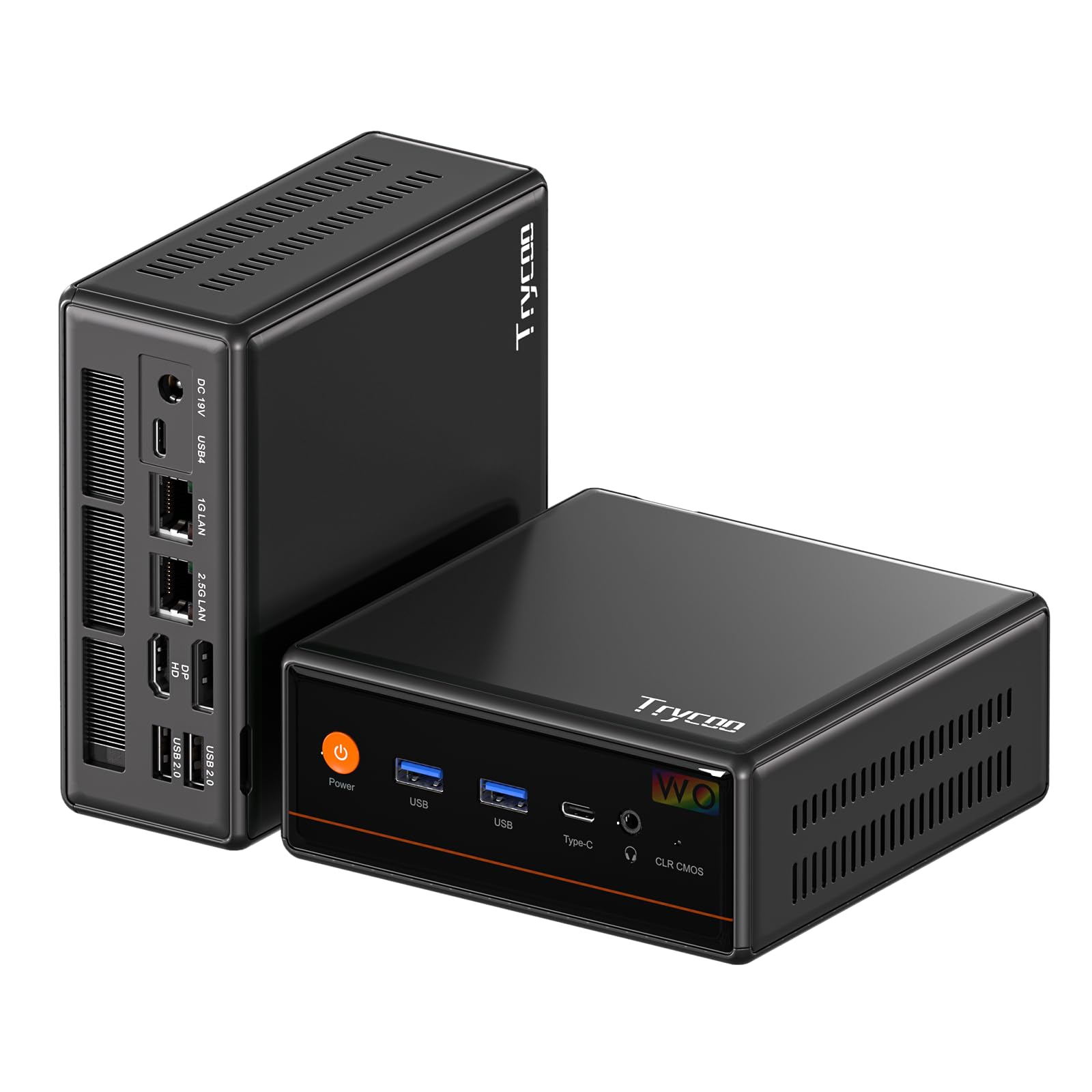 Trycoo WO4 Gaming Mini PC AMD Ryzen 5 7640HS, 16GB DDR5, 1TB NVMe PCIe 4.0 SSD, USB4, Dual LAN, 4K Quad-Display, WiFi 6, Mini Desktop Computer für Büro & Spiele