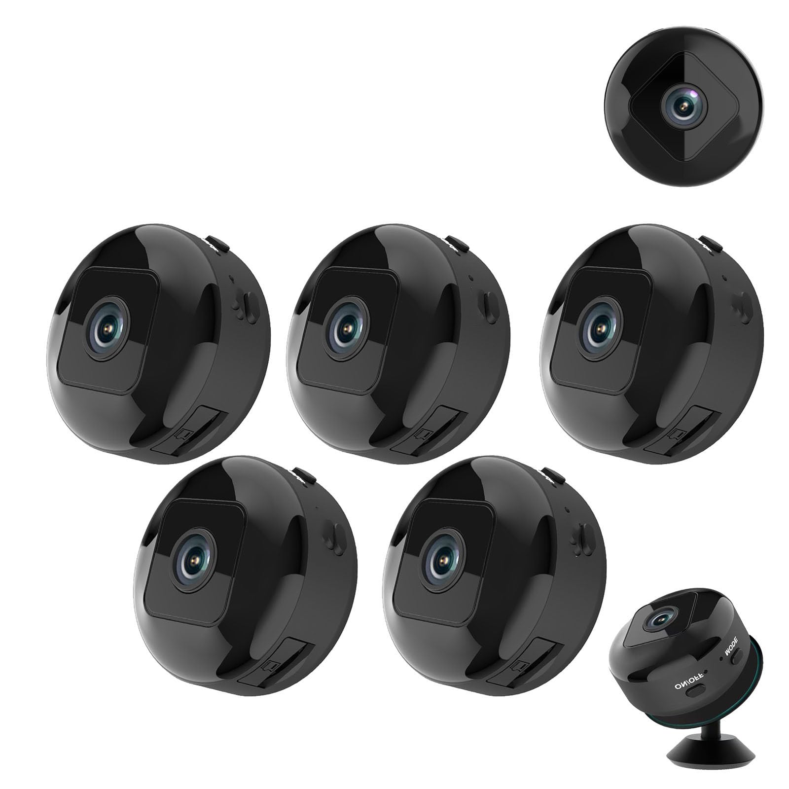 Hidden Camera HD Night Vision, Security Mini Camera WiFi Camera, Magnetic Mini Security Camera, 1080p HD Minicamera Wireless with Night Vision for Outdoor/Indoor (5PCS)