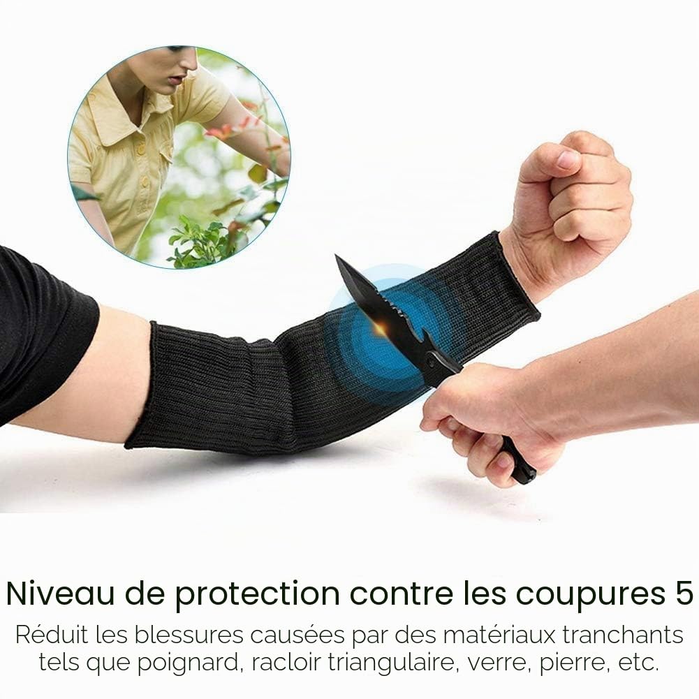 38cm/15po Manchon de Protection pour Bras, Gants Longs Anti-abrasion Anti-rayures et Anti-morsures Protège-bras Résistant aux Coupures pour Hommes et Femmes Travaux de Jardinage
