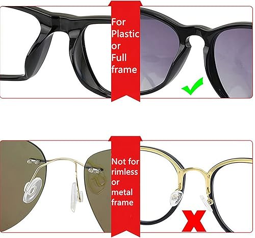 Miniatura 2 de BEHLINE - Almohadillas para la nariz para anteojos, adhesivo antideslizante, pieza de nariz, de silicona suave, fuertes y adhesivas, en forma de D,