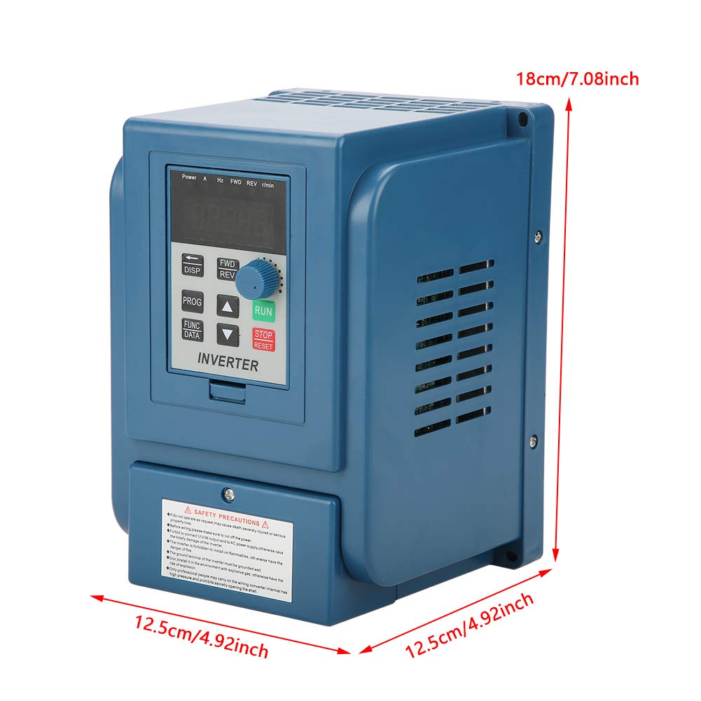 Frequenzumrichter, 380 VAC 3A VFD Drehzahlregler für Frequenzumrichter für 3-Phasen-Wechselstrommotor mit 0,75 kW max. Ausgangsfrequenz: 400Hz