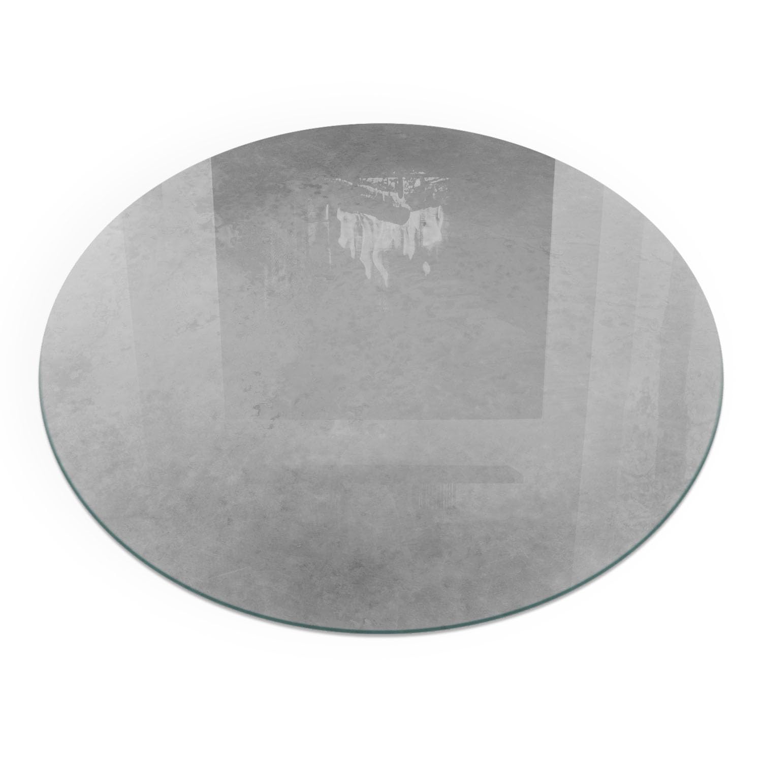 Placa térmica bajo chimenea de 80 cm con textura de hormigón impreso para protección del suelo